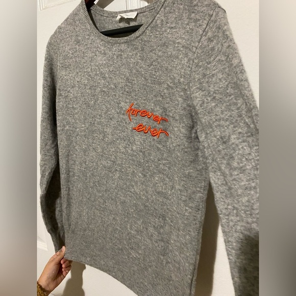 A loves A Women's Pullover Sweater Crew Neck Long Sleeve wool  Gray Size small - Picture 3 of 16